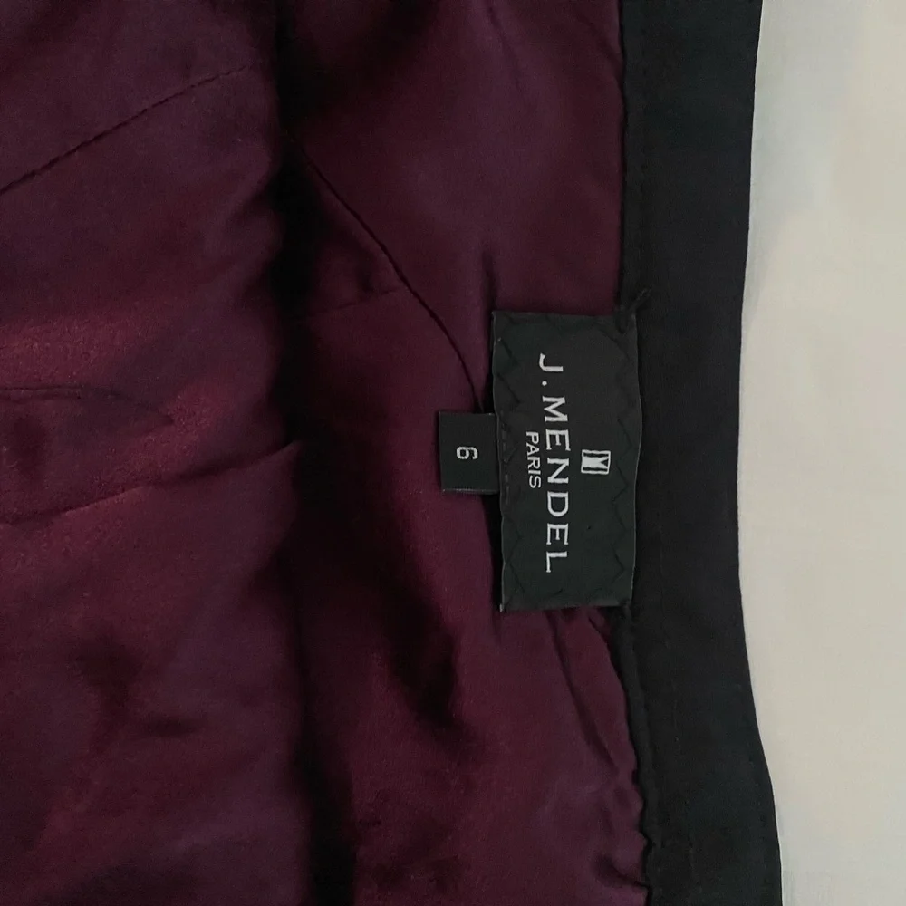 J. Mendel Brown Leather Midi Skirt